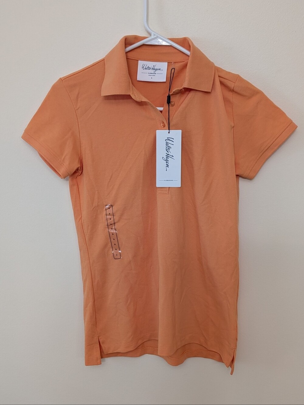 Walter Hagen Golf Polo Womens Small Orange Shirt Short Sleeve Performance Top
